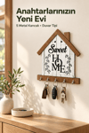 Sweet Home Ahşap Duvar Askılığı – Dekoratif Anahtarlık, Çantalık ve Çok Amaçlı Duvar Tipi Askılık