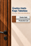 Üretim Hattı Ofis Oda Kapı İsimliği Yönlendirme Tabelası Levhası 25x9cm