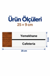 Yemekhane Ofis Oda Kapı İsimliği Yönlendirme Tabelası Levhası 25x9cm