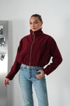 Bordo Kaşe Bomber Ceket