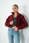 Bordo Kaşe Bomber Ceket