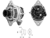 Alternatör 24V 80A Dxi B12 B11 9900 9700 8700 – Renault Magnum, Volvo FH12
