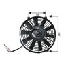 Fan Motoru 12V Üniversal 10,5 Inch Dar Ayak
