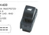 MCAR Cam Açma Düğmesi Siyah 301 / C-Elysee DS3 Tekli 6 Pin