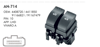 MCAR Cam Açma Düğmesi Sol Çiftli 10 Pin – Renault Clio II, Megane II, Laguna II, Trafic vb. (AN-714)