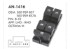 MCAR Cam Anahtarı Sol Dörtlü 857A – Skoda Octavia (5E0 959 857 / 5E0 959 )