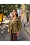 Belden Lastikli STD Beden Trenckot Haki