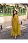 Halter Yaka İpek Şifon Elbise