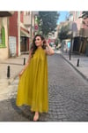Halter Yaka İpek Şifon Elbise