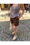 Keten Şehir Boy Şort