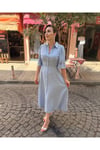 Kolları Güpürlü Gömlek Elbise