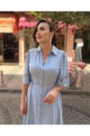 Kolları Güpürlü Gömlek Elbise