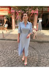 Kolları Güpürlü Gömlek Elbise