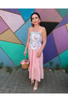 Pembe Uzun İçi Astarlı Etek