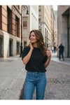 Unisex Oversize Pamuklu Dokulu Bisiklet Yaka Premium Basic Tişört