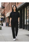 Unisex Oversize Pamuklu Dokulu Bisiklet Yaka Premium Basic Tişört