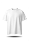 Unisex Oversize Pamuklu Dokulu Bisiklet Yaka Premium Basic Tişört