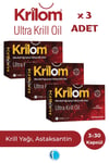 Krilom Ultra Krill Oil 30 Yumuşak Kapsül x 3 Adet