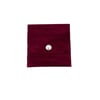 Çıtçıtlı Kadife Kese 7x7 Bordo