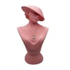 Şapkalı Polyester Kolye Mankeni Pembe