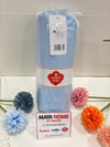 Cotton Box Deluxe Mavi Tensel Çift Kişilik Lastikli Çarşaf Seti 160x200+30