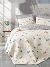 Cotton Box Evo Gri Tek Kişilik Kapitone 4 Mevsim Lastikli Nevresim Takımı