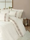 Cotton Box  Keten Inborn Çift Kişilik Nevresim Takımı Floro Bej