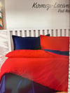 Özdilek Kırmızı Lacivert Çift Kişilik Colormix Nevresim Takımı
