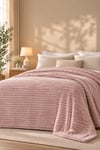 Puffy Sova Pudra Pembe Tek Kişilik Wellsoft Battaniye 160x220