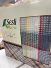 Sesli Comfort Mavi Turuncu Kırmızı Sarı Ekose Skoç Pamuk Örme Battaniye 200x220 Çift Kişilik Battal
