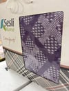 Sesli Comfort Mor Kare Skoç Pamuk Örme Battaniye 200x220 Çift Kişilik Battal