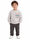 ERKEK ÇOCUK BASKILI SWEATSHİRT GRİ