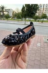 LASTİK BANTLI PULLU SİYAH BABET