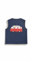 QNK293PL42 BUTTON VEST KAPUTENE  YELEK İNDİGO