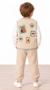 QNK296PL04 CAMPER PATCHWORK PELUŞ YELEK