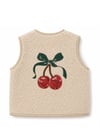 QNK296PL04 CHERRY SHİNE PELUŞ YELEK BEJ