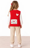 QNK296PL04 LETTER FOR QUİLTED KAPUTENE  YELEK KIRMIZI