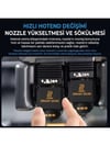BambuLab P2S/X2D HF Yüksek akışlı High Flow Çıkarılabilir Sertleştirilmiş Çelik Hotend 0,8 mm (Silikon Kılıf Dahil)