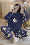 Bahd Bear 2 Blue Süpersoft Kadın Pijama Takımı 3012
