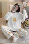 Bahd Fox3 White Süpersoft Kadın Pijama Takımı 3619