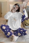 Bahd Owl Black Süpersoft Kadın Pijama Takımı 3413