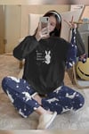 Bahd Rabbit Black Süpersoft Kadın Pijama Takımı 4971