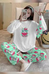 Bahd Rabbit13 White Süpersoft Kadın Pijama Takımı 3663