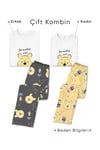 Çift Kombini For Enddles Penye Uzun Kollu Pijama Takımı