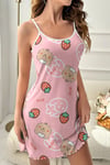 Kiki Dolce Trend Gecelik Strawberry Bear Baskılı Pijama Takımı