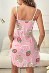 Kiki Dolce Trend Gecelik Strawberry Bear Baskılı Pijama Takımı