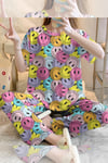 Kısa Kollu Pijama Takımı SmileRenkli Supersoft Basic Süprem