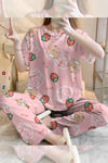 Kısa Kollu Pijama Takımı Strawberry Bear Supersoft Basic Süprem