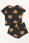 Kısa Kollu Şort Pijama Takımı Brown Bear Supersoft Basic Süprem