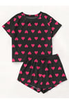 Kısa Kollu Şort Pijama Takımı Happy Together Supersoft Basic Süprem